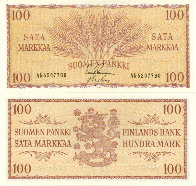 100 Markkaa 1957 AN6207780 kl.7